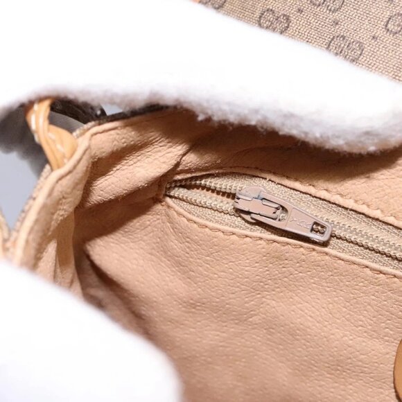 GUCCI Micro GG Supreme Shoulder Bag PVC Beige Brown gold 007 92 5548 Auth 112193 - Picture 12 of 16